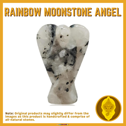 """Moonstone Angel 90 grams (Healing Crystal, Hand Carved Pocket Angel Figurine - Crystals for Positive Energy, Handmade Mini Statue for Love, Peace & Healing, Natural Gemstone Healing Figurine) Buy Now: https://starrloville.com/product/rainbow-moonston…healing-figurine/ Angel Benefits: Rainbow Moonstone is thought to bring balance, harmony and hope while enhancing creativity, compassion, endurance and inner confidence. Rainbow moonstone is believed to help strengthen intuition and psychic perception, especially offering us visions of things that aren't immediately obvious. Hand Carved & Unique: The offered beautiful gemstone guardian angel is easy to carry with you all day long. Pocket Guardian Angel Statue: Carry a Rainbow Moonstone Angel healing crystal angel stone decor ornament in your pocket. Best to keep it inside the Purse, School Bag, Car, Night Stand, Office Drawer, and at the House Entrance.Best to keep for protection from electronic gadgets. Ideal Gift: Bless yourselves and your loved ones with the spiritual angelic energy infused in each of our Reiki Charged crystal angels. Makes a Wonderful Gift for anyone wanting to spread love or peace. Gift Box: We have customized a safe and beautiful gift box that can better show the healing angel stone to your friends and family. The customized box can protect Rainbow Moonstone Angel and arrives in good condition. ATTENTION Our all products are handcrafted and handmade you will receive the item as in the picture but there always exists slight or minor deviations in size, color, shape, and looks due to natural crystals. #bracelet #angel #decor #figurine #pocketsize #highquality #crystals #authentic #charm #healing #metaphysical #spiritual #lifestyle #wellbeing #aura #health #benefits #moonstone #rainbowmoonstone #moonstonejewelry #blueflashmoonstone #moonstoned #furlametropolismoonstone #naturalmoonstone #moonstonemanor #destiny #mystery #peace #luck #calm"